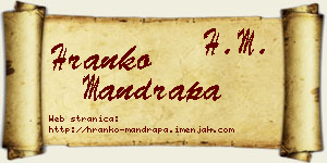 Hranko Mandrapa vizit kartica